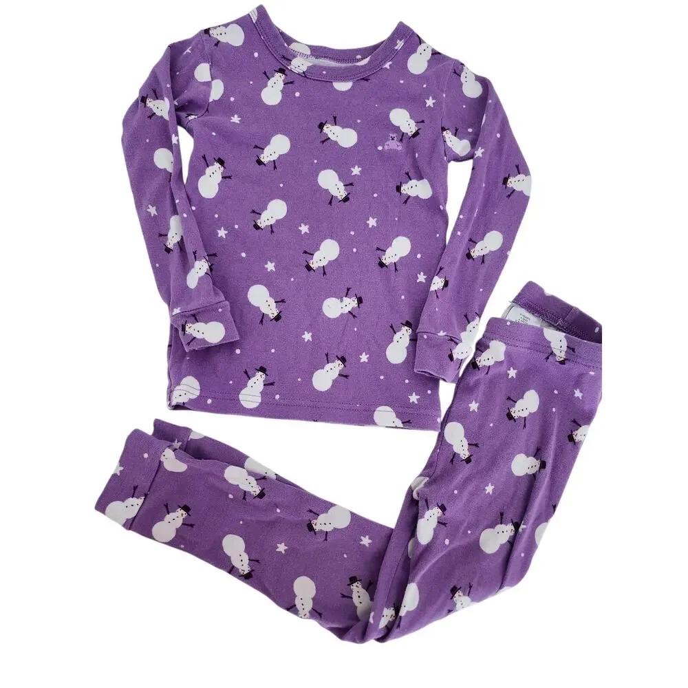 4 Gap Snowman cotton pajamas